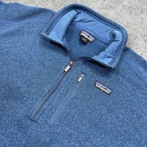 Patagonia Better Sweater Men's Size XL Blue 1/4 Zip Fleece Pullover 25522